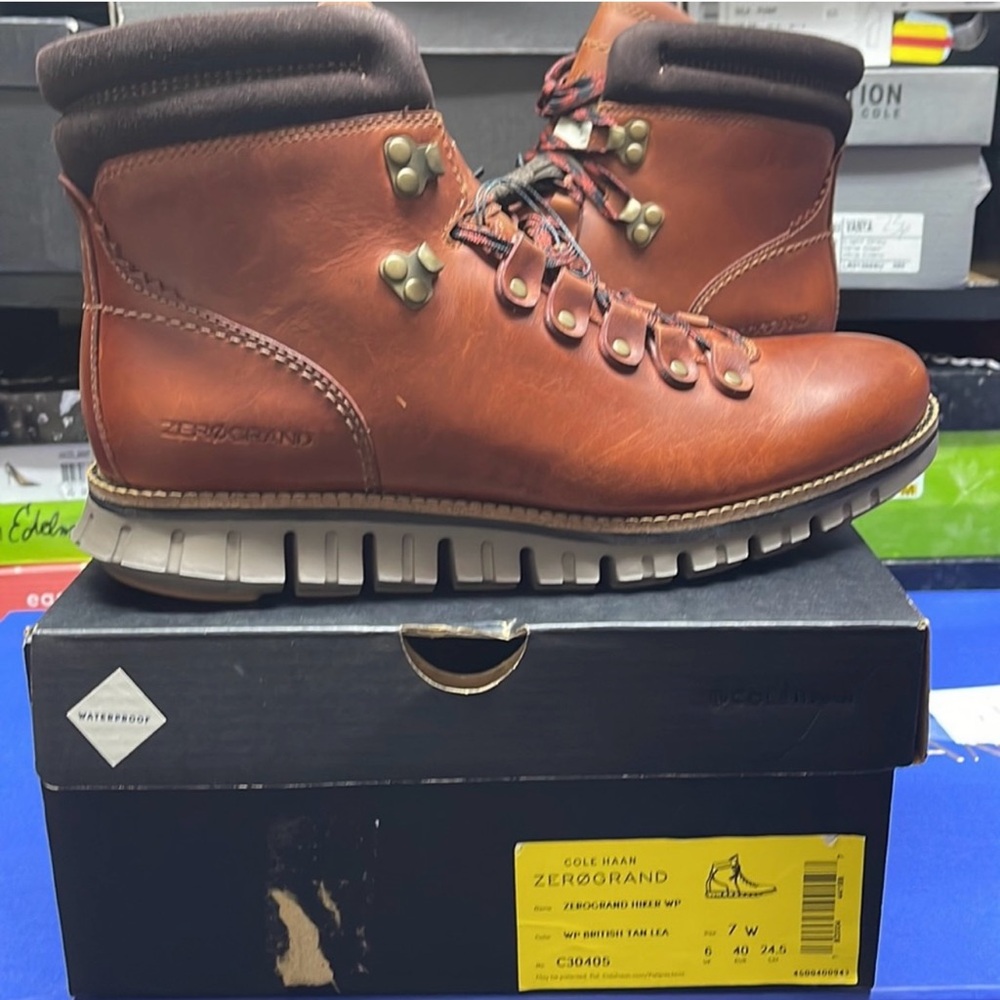 BNWT Cole Haan Hiking Boot ZeroGrand Explorer Col: British Tan